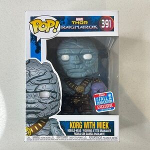 Funko Pop Korg with Miek #391 Thor Ragnarok Fall Convention Exclusive